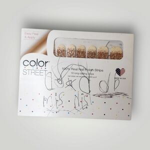 Color Street Glittery Gold and Cream Nail Strips